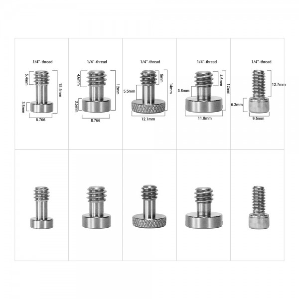 SmallRig Stainless Steel Screw Set for Camera Accessories AAK2326